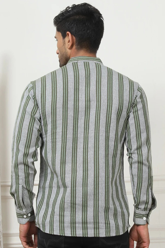 Woven Design Cotton Short kurta for Men